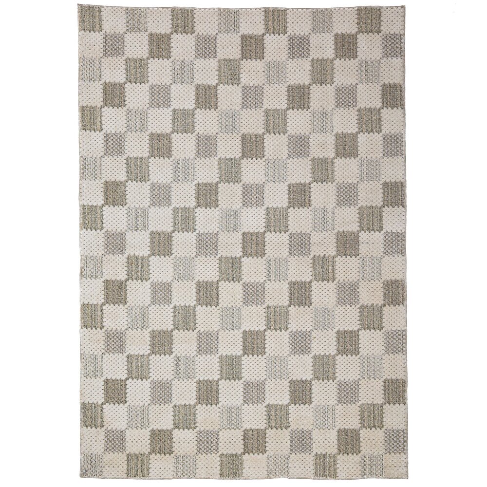 Wasbaar vloerkleed - Muted Checkerboard Groen Wasbaar vloerkleed - Muted Checkerboard Groen