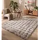 Hoogpolig fluffy vloerkleed - Cloudy Bolletjes Beige