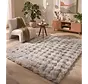 Hoogpolig fluffy vloerkleed - Cloudy Bolletjes Beige