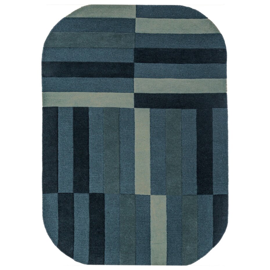 Ovaal wollen vloerkleed - Eldon Blauw Ovaal wollen vloerkleed - Eldon Blauw