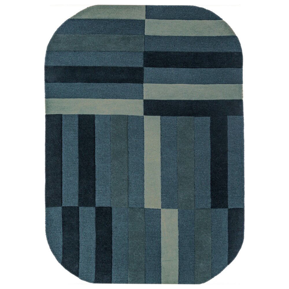 Ovaal wollen vloerkleed - Eldon Blauw Ovaal wollen vloerkleed - Eldon Blauw