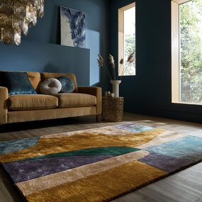 Abstract viscose vloerkleed - Polaris Kleurrijk Abstract viscose vloerkleed - Polaris Kleurrijk