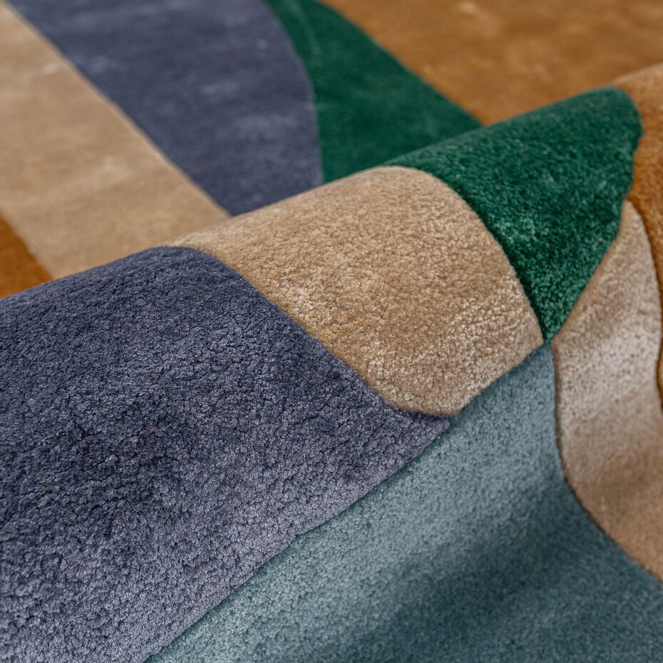 Abstract viscose vloerkleed - Polaris Kleurrijk