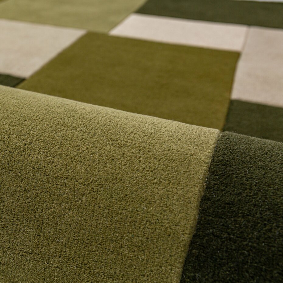 Abstract vloerkleed - Collage Groen Abstract vloerkleed - Collage Groen