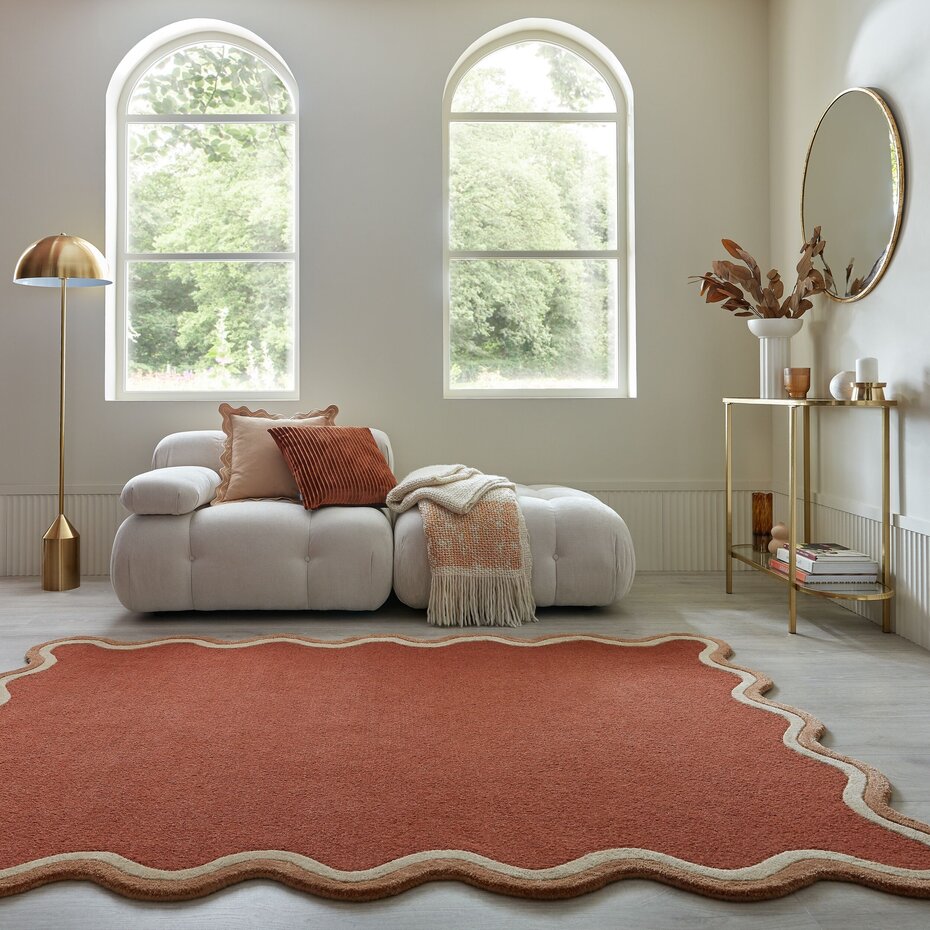 Organisch wollen vloerkleed - Rivo Terracotta
