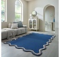 Organisch wollen vloerkleed - Rivo Blauw