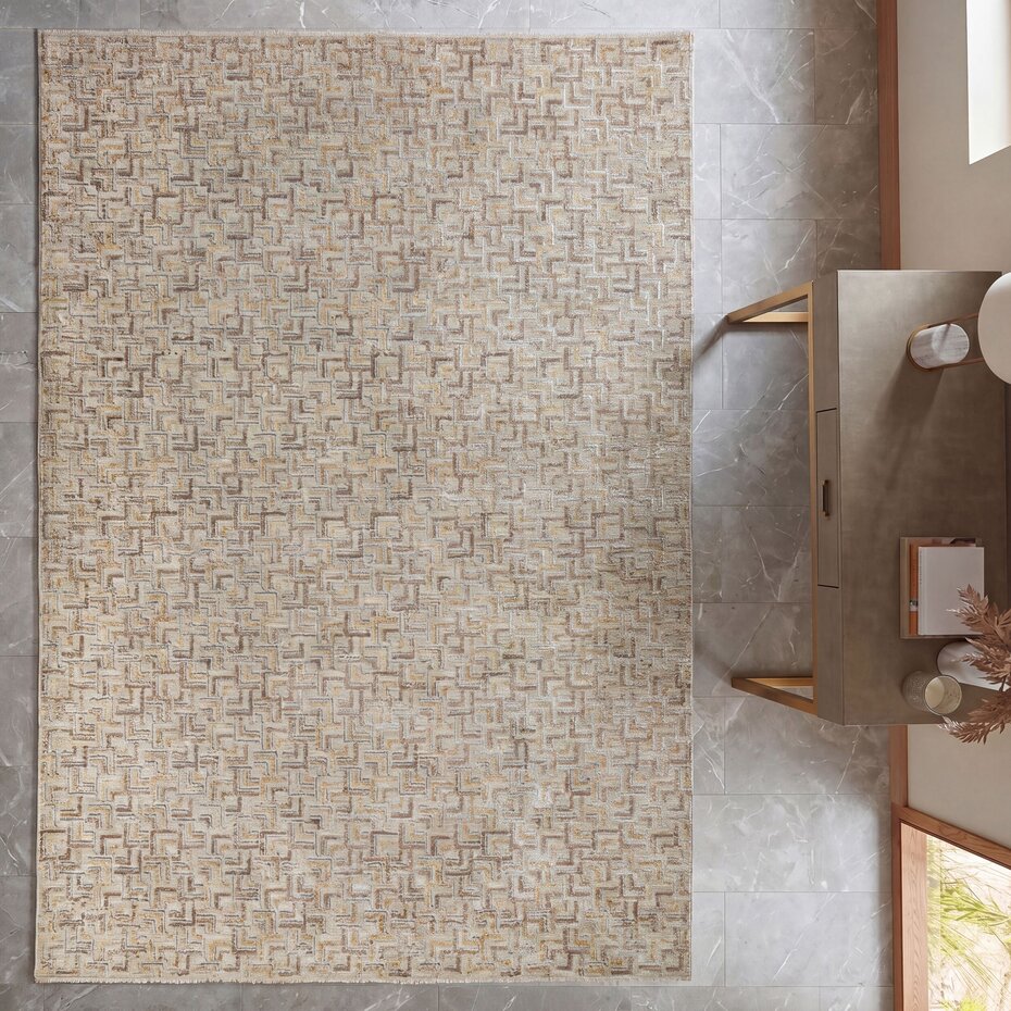 Geometrisch vloerkleed - Kado Naturel/Beige Geometrisch vloerkleed - Kado Naturel/Beige