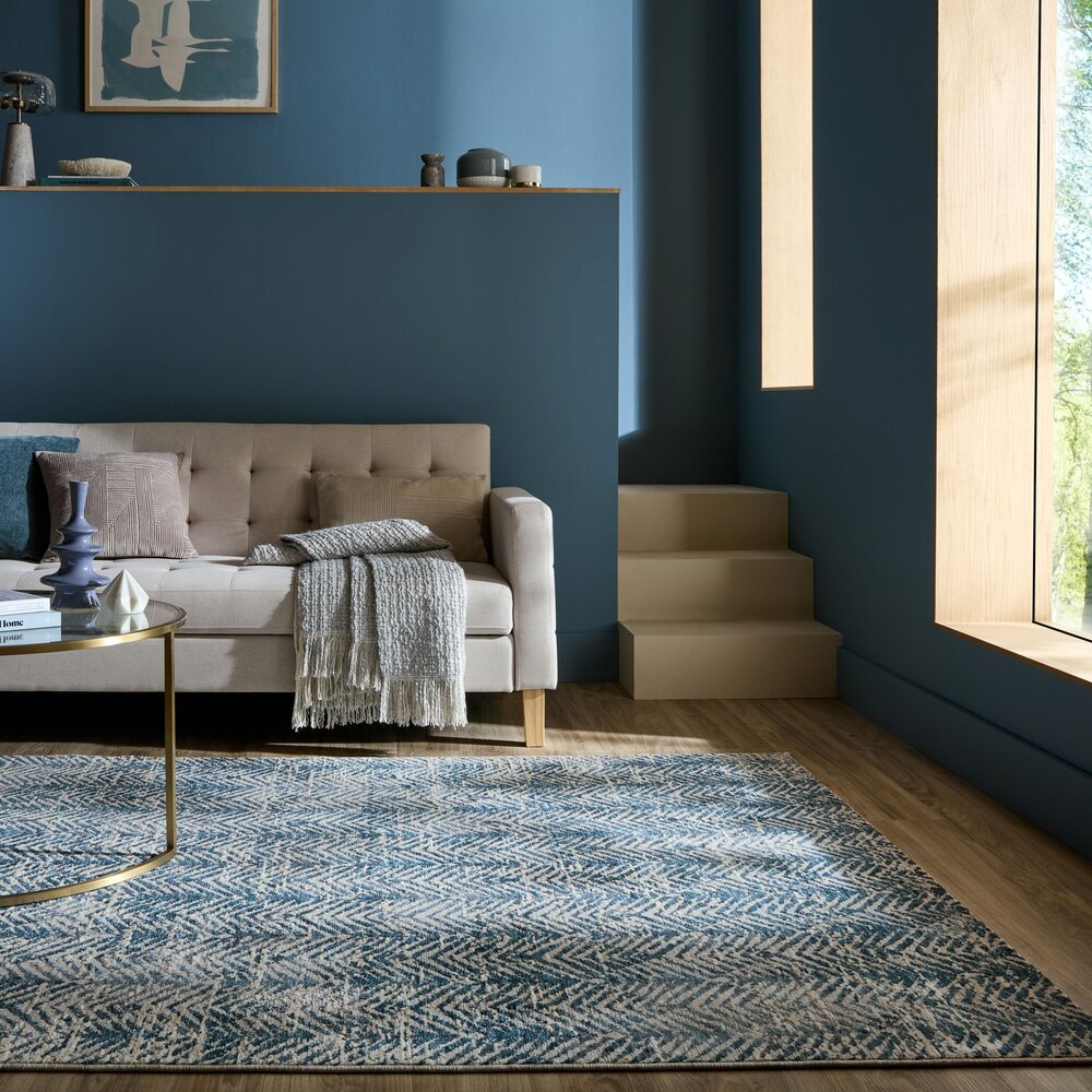 Abstract vloerkleed - Lua Blauw Abstract vloerkleed - Lua Blauw