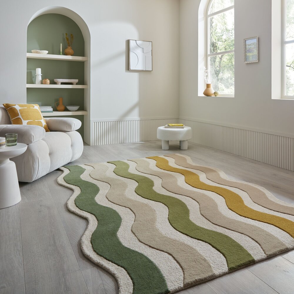 Wollen vloerkleed - Cascade Groen Wollen vloerkleed - Cascade Groen