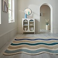 Wollen vloerkleed - Cascade Blauw
