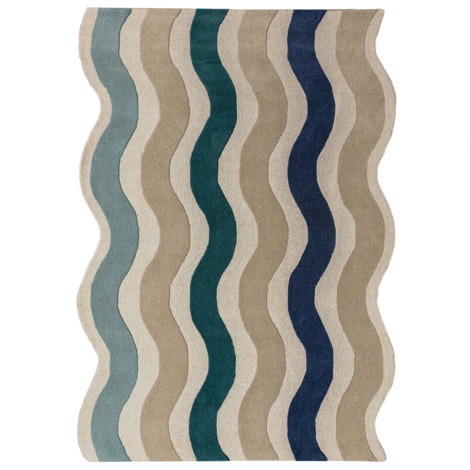 Wollen vloerkleed - Cascade Blauw Wollen vloerkleed - Cascade Blauw
