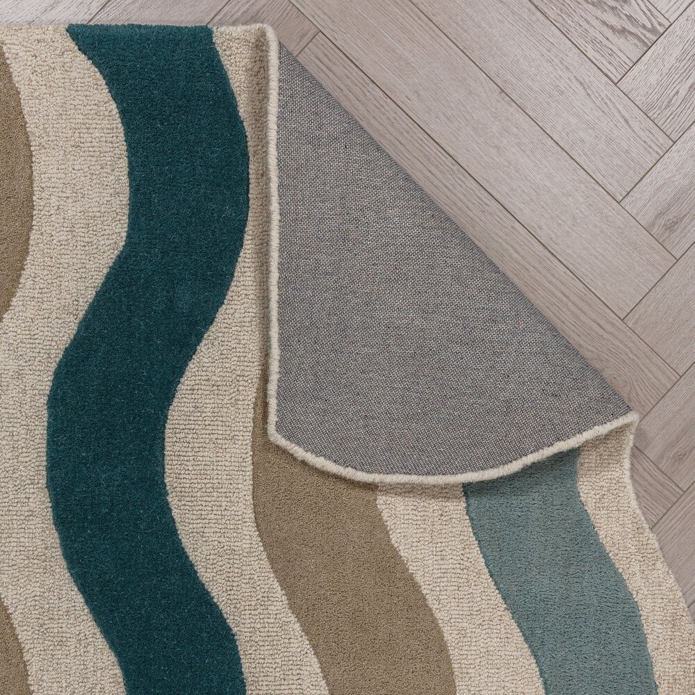 Wollen vloerkleed - Cascade Blauw Wollen vloerkleed - Cascade Blauw