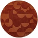 Rond modern wollen vloerkleed - Gigi Terracotta