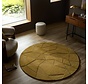 Rond wollen vloerkleed - Shard Geo Goud
