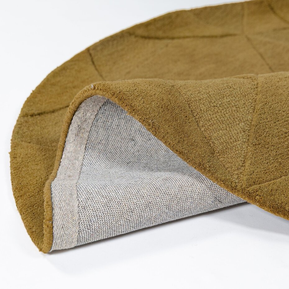 Rond wollen vloerkleed - Shard Geo Goud Rond wollen vloerkleed - Shard Geo Goud