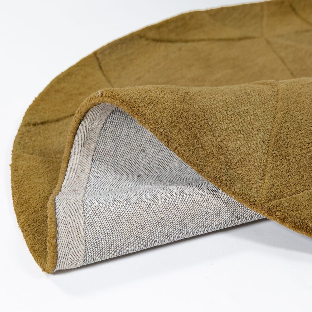 Rond wollen vloerkleed - Shard Geo Goud Rond wollen vloerkleed - Shard Geo Goud