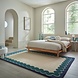 Wollen vloerkleed - Wiggle Blauw Wollen vloerkleed - Wiggle Blauw