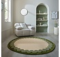 Rond wollen vloerkleed - Wiggle Olijfgroen