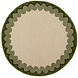 Rond wollen vloerkleed - Wiggle Olijfgroen Rond wollen vloerkleed - Wiggle Olijfgroen