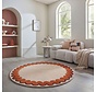 Rond wollen vloerkleed - Wiggle Oranje