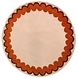 Rond wollen vloerkleed - Wiggle Oranje Rond wollen vloerkleed - Wiggle Oranje
