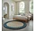 Rond wollen vloerkleed - Wiggle Blauw