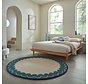 Rond wollen vloerkleed - Wiggle Blauw