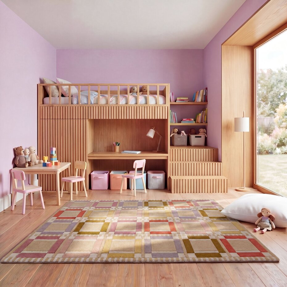 Modern vloerkleed - Quadro Pastel