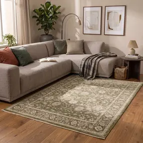 Vintage vloerkleed - Sahara Groen/Beige Vintage vloerkleed - Sahara Groen/Beige