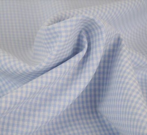 Decostoffen Licht blauwe ruit 3mm x 3mm stof
