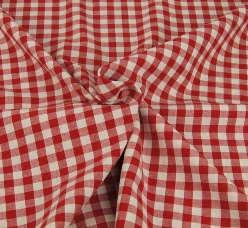 Decostoffen Rode ruit 10 mm x 10 mm stof