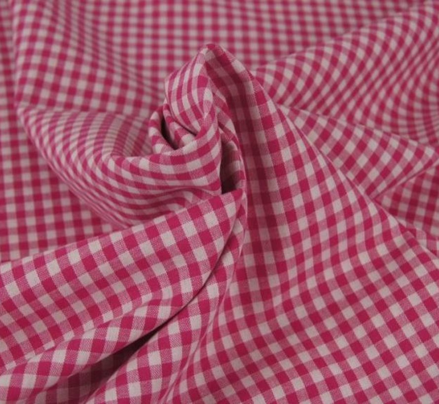 Fuchsia ruit 5 mm x 5 mm stof