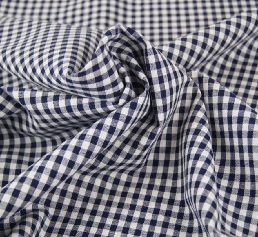 Navy ruit 5 mm x 5 mm stof