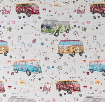 Decostoffen Volkswagen hippie bus jacquard