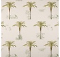 Tropische palmbomen linnenlook stof
