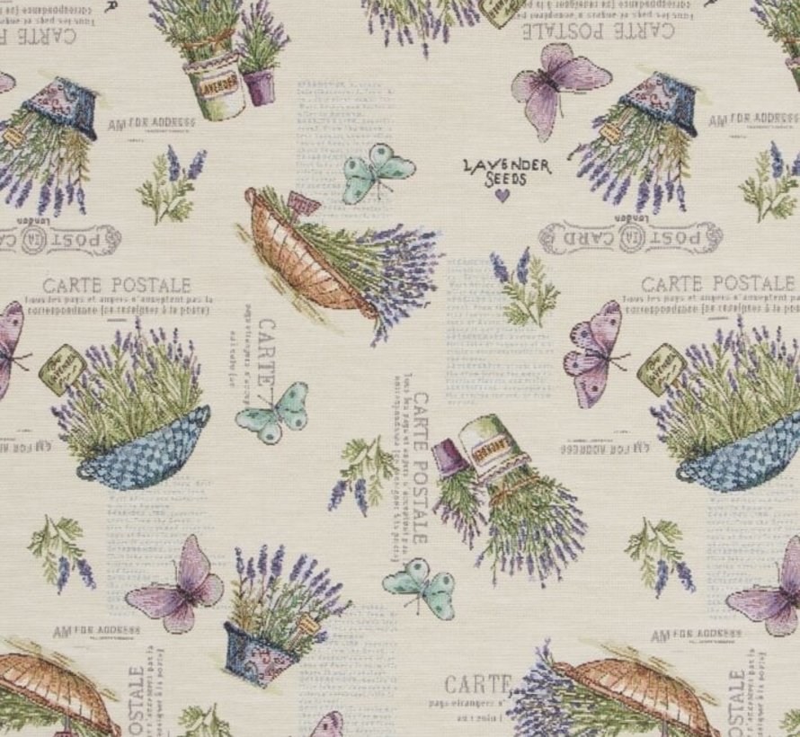 Lavendel bloemen gobelin stof