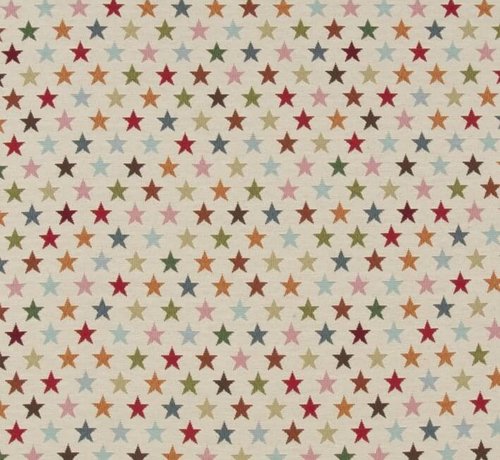 Decostoffen Multi color sterren klein gobelin stof