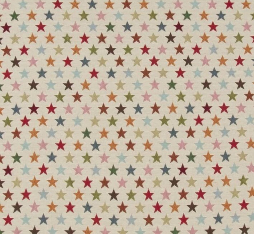 Multi color sterren klein gobelin stof