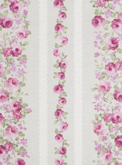 Decostoffen Roze rozen - ottoman print