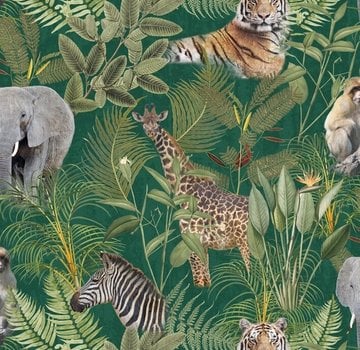 Decostoffen Jungle dierenprint - digitale print