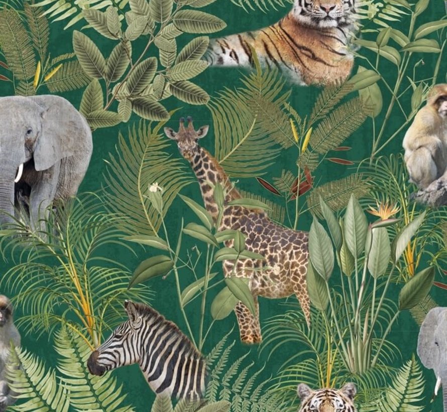 Jungle dierenprint digitale print stof