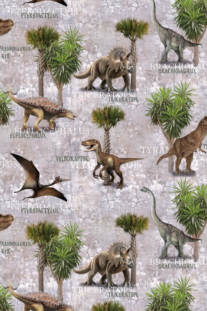 Dinosaurus print op Katoenen digitale print stof Decostoffen