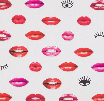 Decostoffen Lippen digitale print