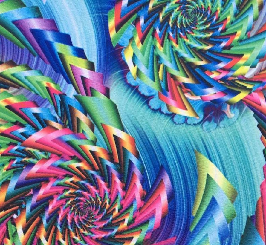 Felle kleuren blauw terlenka stof