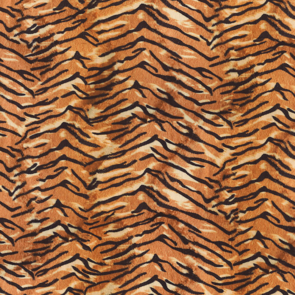 Tijgerprint velvet digitale print stof online kopen Decostoffen