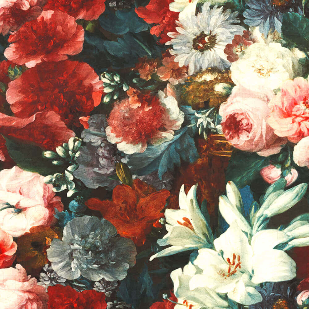 Bloemen en rozen velvet stof online kopen Decostoffen