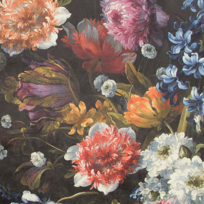 Velours bloemen stof kopen Decostoffen