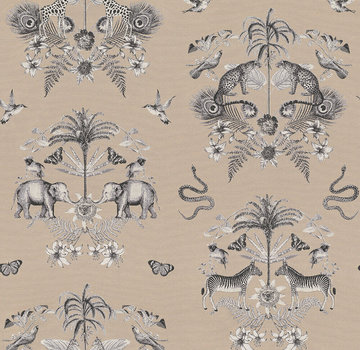 Decostoffen Beige jungle jacquard