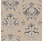 Beige jungle dierenprint op jacquard stof