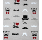 Snor print linnenlook stof